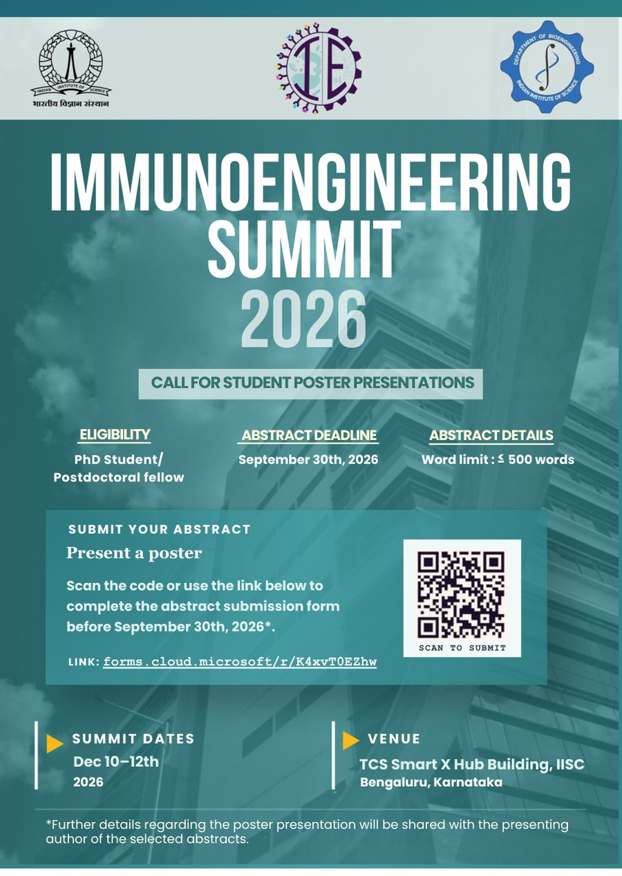 Call for student poster presentations — Immunoengineering Summit 2026